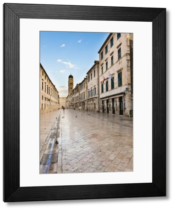Framed Print : City Bell Tower on Stradun, the main street in Dubrovnik Old Town, UNESCO World Heritage Site, Dubrovnik, Dalmatia, Croatia, Europe Framed Print : City Bell Tower on Stradun, the main street in Dubrovnik Old Town, UNESCO World Heritage Site, Dubrovnik, Dalmatia, Croatia, Europe