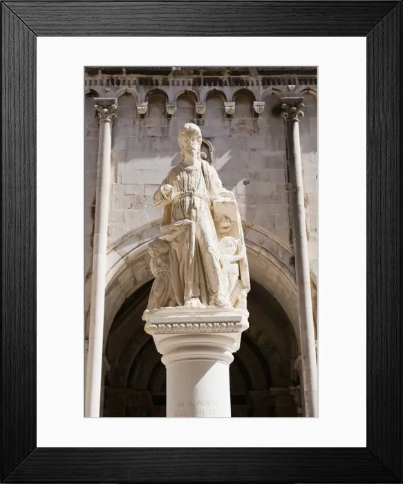 Framed Print : Statue of St. Lawrence, St. Lawrence Square, Trogir, UNESCO World Heritage Site, Dalmatia, Croatia, Europe Framed Print : Statue of St. Lawrence, St. Lawrence Square, Trogir, UNESCO World Heritage Site, Dalmatia, Croatia, Europe