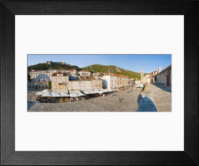 Framed Print : St. Stephens Square (Trg Svetog Stjepana) and St. Stephens Cathedral, Hvar Town, Hvar Island, Dalmatian Coast, Croatia, Europe Framed Print : St. Stephens Square (Trg Svetog Stjepana) and St. Stephens Cathedral, Hvar Town, Hvar Island, Dalmatian Coast, Croatia, Europe