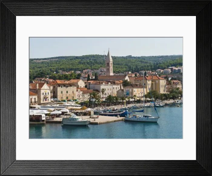 Framed Print : Supetar Harbour and the Church of the Annunciation, Brac Island, Dalmatian Coast, Adriatic, Croatia, Europe Framed Print : Supetar Harbour and the Church of the Annunciation, Brac Island, Dalmatian Coast, Adriatic, Croatia, Europe