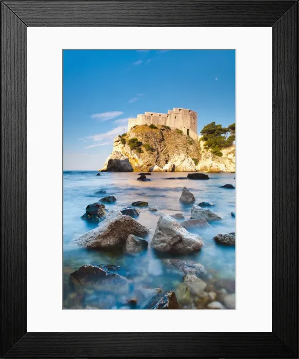 Framed Print : Fort Lovrijenac (St. Lawrence Fortress) at sunrise, Dubrovnik, Dalmatian Coast, Adriatic, Croatia, Europe Framed Print : Fort Lovrijenac (St. Lawrence Fortress) at sunrise, Dubrovnik, Dalmatian Coast, Adriatic, Croatia, Europe
