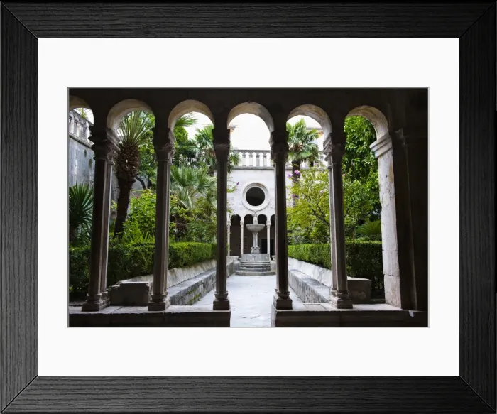 Framed Print : Courtyard inside Franciscan Monastery-Museum, Dubrovnik Old Town, UNESCO World Heritage Site, Dubrovnik, Croatia, Europe Framed Print : Courtyard inside Franciscan Monastery-Museum, Dubrovnik Old Town, UNESCO World Heritage Site, Dubrovnik, Croatia, Europe