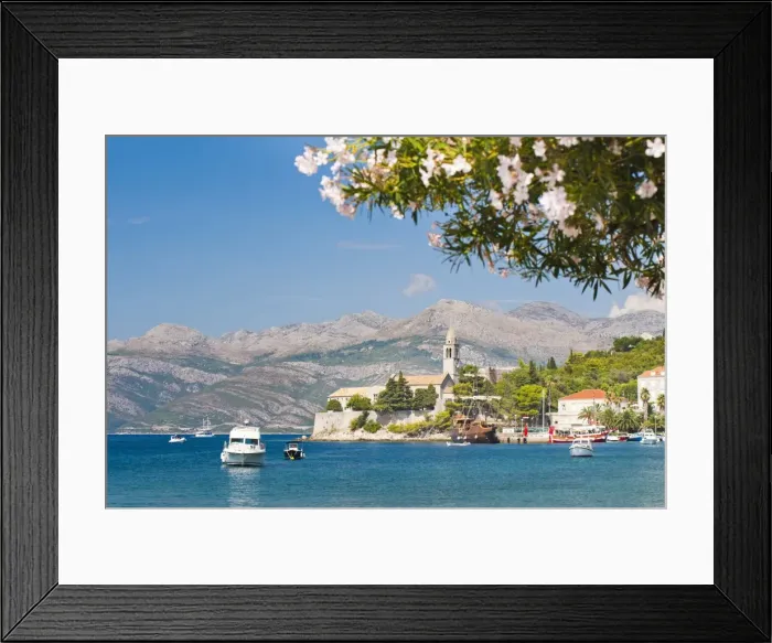 Framed Print : Franciscan Monastery, Lopud Island, Elaphiti Islands (Elaphites), Dalmatian Coast, Adriatic Sea, Croatia, Europe Framed Print : Franciscan Monastery, Lopud Island, Elaphiti Islands (Elaphites), Dalmatian Coast, Adriatic Sea, Croatia, Europe