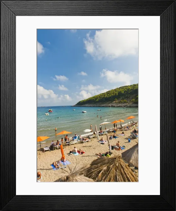 Framed Print : Sunj Beach, a sandy beach on Lopud Island, Elaphiti Islands, Dalmatian Coast, Croatia, Europe Framed Print : Sunj Beach, a sandy beach on Lopud Island, Elaphiti Islands, Dalmatian Coast, Croatia, Europe