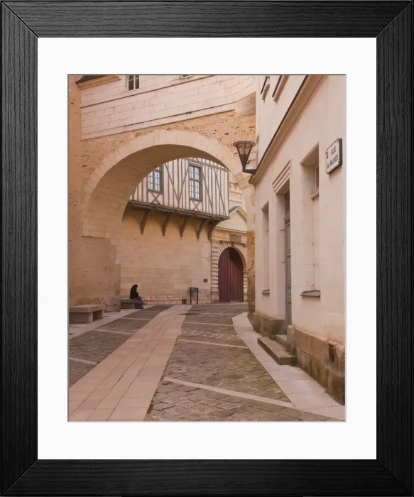 Framed Print : Rue du Musee in Angers, Maine-et-Loire, France, Europe Framed Print : Rue du Musee in Angers, Maine-et-Loire, France, Europe