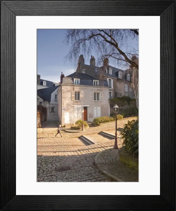 Framed Print : People walking through the old part of the city of Angers, Maine-et-Loire, France, Europe Framed Print : People walking through the old part of the city of Angers, Maine-et-Loire, France, Europe