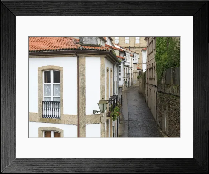 Framed Print : Franco Street in Old Town, Santiago de Compostela, Galicia, Spain, Europe Framed Print : Franco Street in Old Town, Santiago de Compostela, Galicia, Spain, Europe