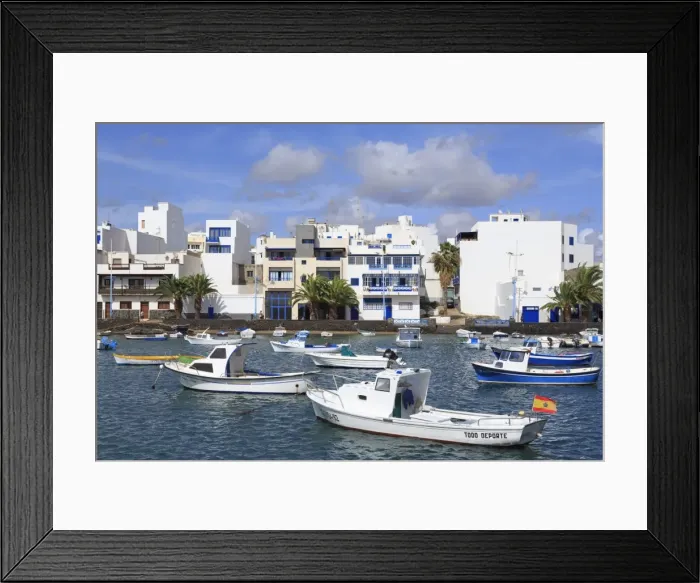 Framed Print : Boats in Charco de San Gines, Arrecife, Lanzarote Island, Canary Islands, Spain, Atlantic, Europe Framed Print : Boats in Charco de San Gines, Arrecife, Lanzarote Island, Canary Islands, Spain, Atlantic, Europe