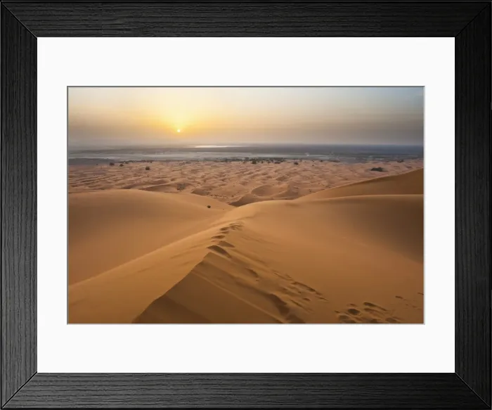 Framed Print : Sunset at Erg Chebbi Desert from the top of a 150m sand dune, Sahara Desert near Merzouga, Morocco, North Africa, Africa Framed Print : Sunset at Erg Chebbi Desert from the top of a 150m sand dune, Sahara Desert near Merzouga, Morocco, North Africa, Africa