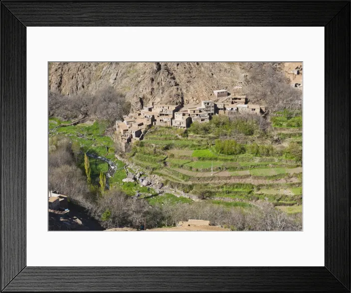 Framed Print : Berber village at the foot of Tizi n Tamatert, High Atlas Mountains, Morocco, North Africa, Africa Framed Print : Berber village at the foot of Tizi n Tamatert, High Atlas Mountains, Morocco, North Africa, Africa