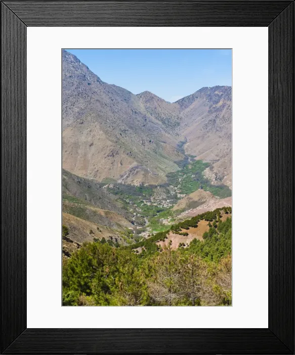 Framed Print : Imlil valley, seen from Tizi n Tamatert, High Atlas Mountains, Morocco, North Africa, Africa Framed Print : Imlil valley, seen from Tizi n Tamatert, High Atlas Mountains, Morocco, North Africa, Africa