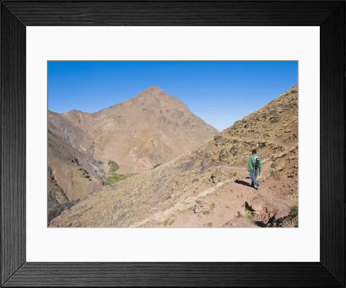 Framed Print : Tour guide trekking between Tacheddirt and Tizi n Tamatert, High Atlas Mountains, Morocco, North Africa, Africa Framed Print : Tour guide trekking between Tacheddirt and Tizi n Tamatert, High Atlas Mountains, Morocco, North Africa, Africa