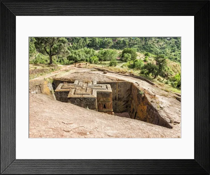 Framed Print : Monolithic rock-cut Church of Bete Giyorgis (St. George), UNESCO World Heritage Site, Lalibela, Amhara region, Northern Ethiopia, Africa Framed Print : Monolithic rock-cut Church of Bete Giyorgis (St. George), UNESCO World Heritage Site, Lalibela, Amhara region, Northern Ethiopia, Africa