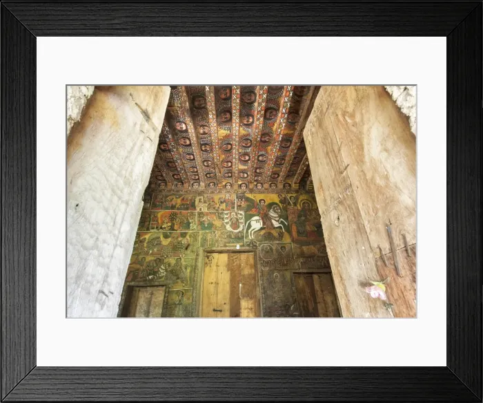 Framed Print : Ancient wall paintings inside the Debre Birhan Selassie Church, Gondar, Ethiopia, Africa Framed Print : Ancient wall paintings inside the Debre Birhan Selassie Church, Gondar, Ethiopia, Africa