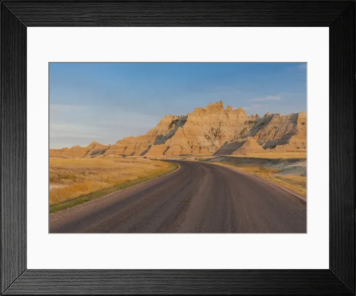Framed Print : Road through the Badlands National Park, South Dakota, United States of America, North America Framed Print : Road through the Badlands National Park, South Dakota, United States of America, North America