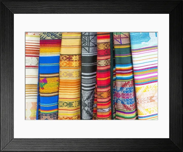 Framed Print : Otavalo market, traditional colourful textiles, Imbabura Province, Ecuador, South America Framed Print : Otavalo market, traditional colourful textiles, Imbabura Province, Ecuador, South America