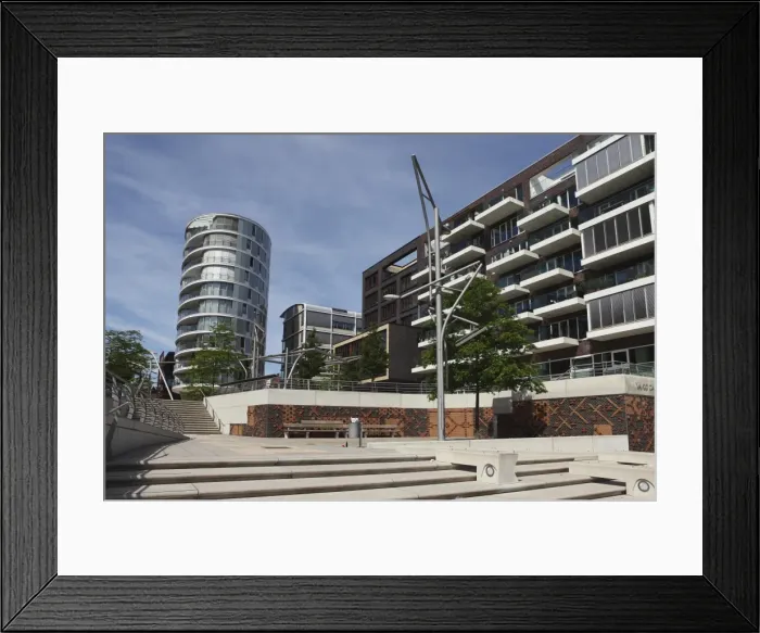 Framed Print : Contemporary buildings at Vasco da Gama Platz in the recently developed HafenCity district of Hamburg, Germany, Europe Framed Print : Contemporary buildings at Vasco da Gama Platz in the recently developed HafenCity district of Hamburg, Germany, Europe