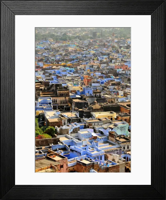 Framed Print : The blue buildings of Bundi, Rajasthan, India, Asia Framed Print : The blue buildings of Bundi, Rajasthan, India, Asia