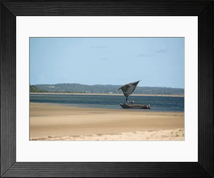 Framed Print : Fishermen with dhow setting seine net, Flamingo Bay, Inhambane, Mozambique, Africa Framed Print : Fishermen with dhow setting seine net, Flamingo Bay, Inhambane, Mozambique, Africa
