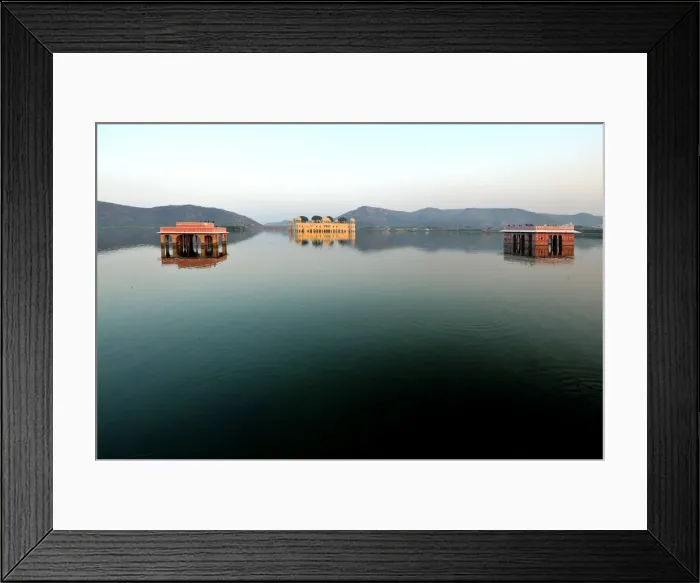 Framed Print : Lake and Palace on Ambers road, Jaipur, Rajasthan, India, Asia Framed Print : Lake and Palace on Ambers road, Jaipur, Rajasthan, India, Asia