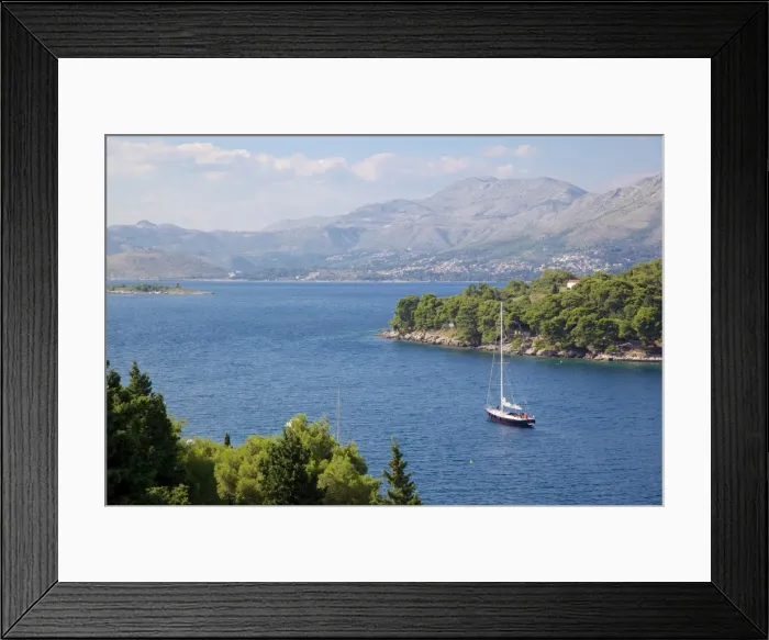 Framed Print : Adriatic coastline, Cavtat, Dubrovnik Riviera, Dalmatian Coast, Dalmatia, Croatia, Europe Framed Print : Adriatic coastline, Cavtat, Dubrovnik Riviera, Dalmatian Coast, Dalmatia, Croatia, Europe