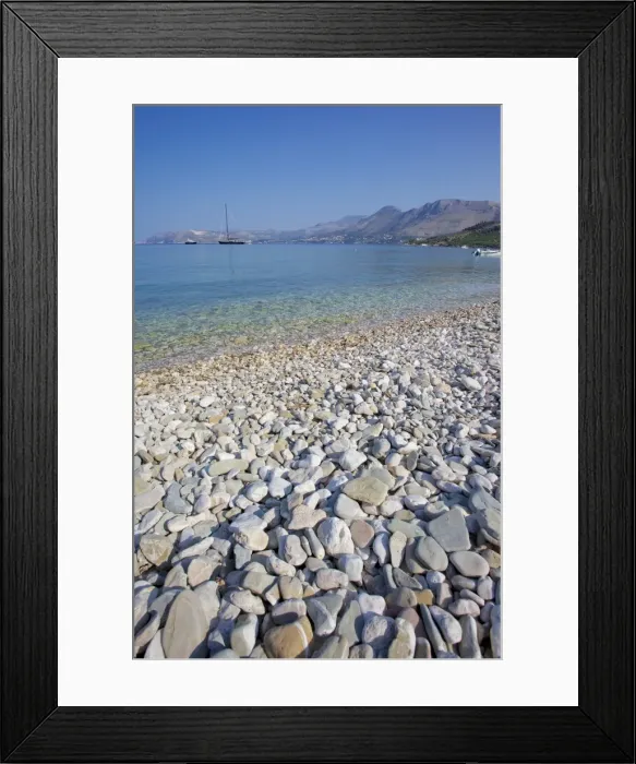 Framed Print : Pebble beach, Cavtat, Dubrovnik Riviera, Dalmatian Coast, Dalmatia, Croatia, Europe Framed Print : Pebble beach, Cavtat, Dubrovnik Riviera, Dalmatian Coast, Dalmatia, Croatia, Europe