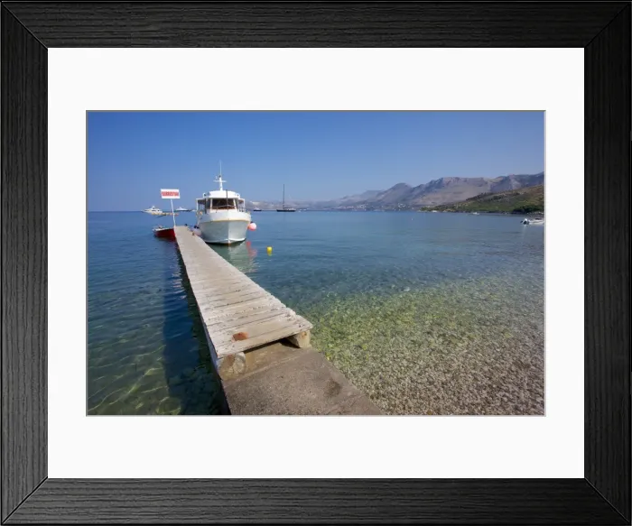 Framed Print : Boat to Dubrovnik, Cavtat, Dubrovnik Riviera, Dalmatian Coast, Dalmatia, Croatia, Europe Framed Print : Boat to Dubrovnik, Cavtat, Dubrovnik Riviera, Dalmatian Coast, Dalmatia, Croatia, Europe