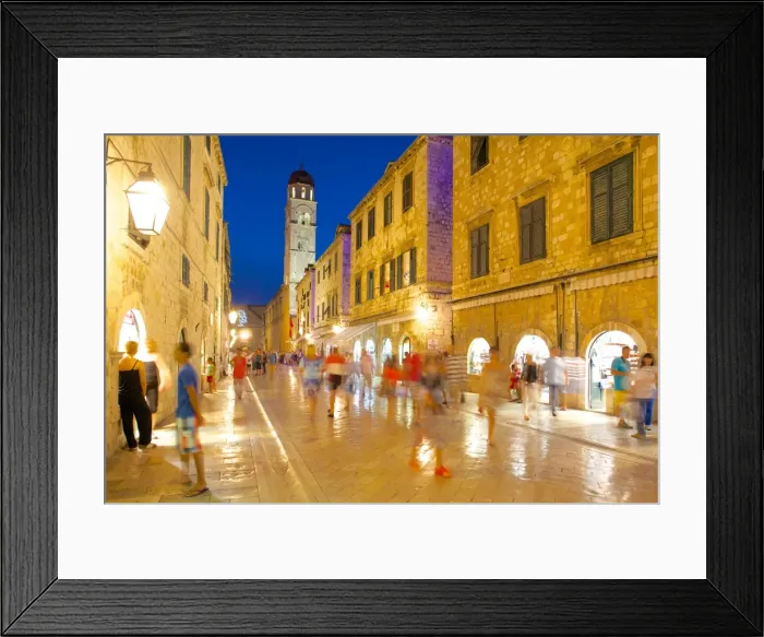 Framed Print : Stradun at dusk, UNESCO World Heritage Site, Dubrovnik, Dalmatian Coast, Dalmatia, Croatia, Europe Framed Print : Stradun at dusk, UNESCO World Heritage Site, Dubrovnik, Dalmatian Coast, Dalmatia, Croatia, Europe