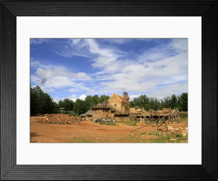 Framed Print : Medieval site of the castle of Guedelon, Puisaye, Burgundy, France, Europe Framed Print : Medieval site of the castle of Guedelon, Puisaye, Burgundy, France, Europe