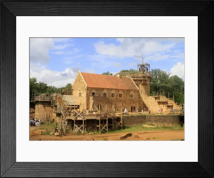 Framed Print : Medieval site of the castle of Guedelon, Puisaye, Burgundy, France, Europe Framed Print : Medieval site of the castle of Guedelon, Puisaye, Burgundy, France, Europe