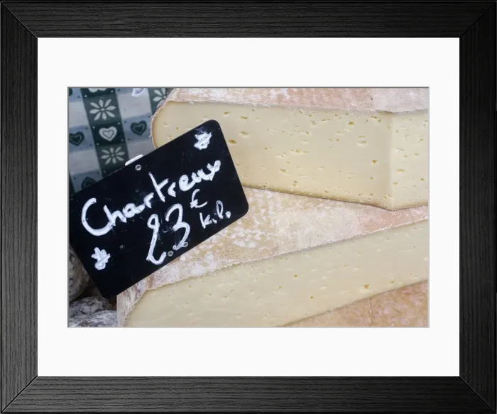 Framed Print : Cheese on a market stall, Saint-Gervais-les-Bains, Rhone-Alpes, France, Europe Framed Print : Cheese on a market stall, Saint-Gervais-les-Bains, Rhone-Alpes, France, Europe