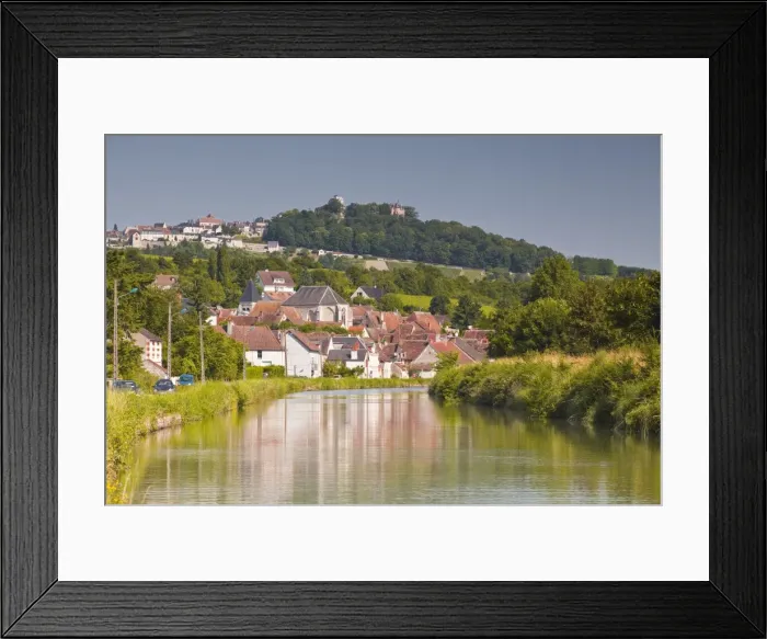 Framed Print : The canal Lateral a La Loire (Loire Lateral Canal) and the village of Menetreol sous Sancerre, with the village of Sancerre on the hill behind, Cher, Centre, France, Europe Framed Print : The canal Lateral a La Loire (Loire Lateral Canal) and the village of Menetreol sous Sancerre, with the village of Sancerre on the hill behind, Cher, Centre, France, Europe