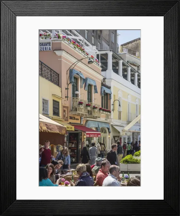 Framed Print : Tourists on the Island of Capri, Campania, Italy, Europe Framed Print : Tourists on the Island of Capri, Campania, Italy, Europe
