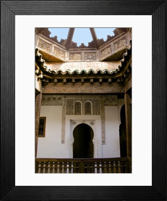 Framed Print : Outdoor Gallery, Medersa Ben Youssef dating from 1565, Medina, UNESCO World Heritage Site, Marrakech, Morocco, North Africa, Africa Framed Print : Outdoor Gallery, Medersa Ben Youssef dating from 1565, Medina, UNESCO World Heritage Site, Marrakech, Morocco, North Africa, Africa