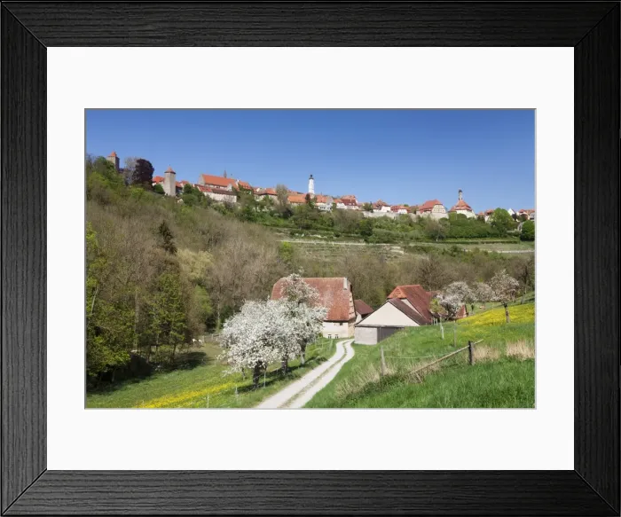 Framed Print : Rothenburg ob der Tauber in the springtime, Romantische Strasse, Franconia, Bavaria, Germany, Europe Framed Print : Rothenburg ob der Tauber in the springtime, Romantische Strasse, Franconia, Bavaria, Germany, Europe