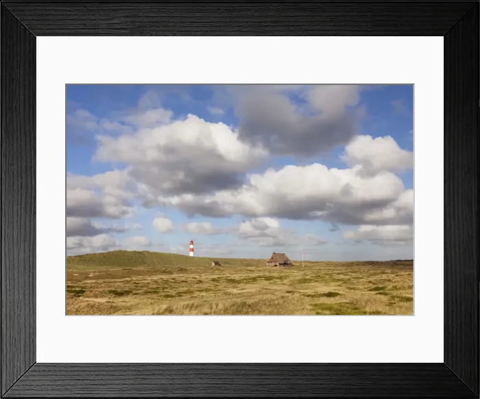 Framed Print : Lighthouse List Ost and Frisian house, Ellenbogen, Sylt Island, North Frisian Islands, Schleswig Holstein, Germany, Europe Framed Print : Lighthouse List Ost and Frisian house, Ellenbogen, Sylt Island, North Frisian Islands, Schleswig Holstein, Germany, Europe