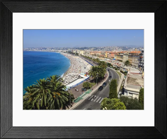 Framed Print : Baie des Anges and Promenade Anglais, Nice, Alpes-Maritimes, Provence, Cote d Azur, French Riviera, France, Europe Framed Print : Baie des Anges and Promenade Anglais, Nice, Alpes-Maritimes, Provence, Cote d Azur, French Riviera, France, Europe