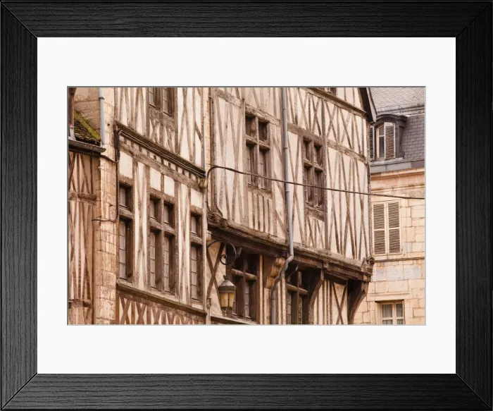 Framed Print : A half timbered house in the old part of Dijon, Burgundy, France, Europe Framed Print : A half timbered house in the old part of Dijon, Burgundy, France, Europe