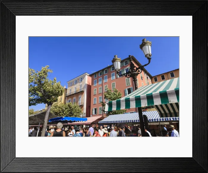 Framed Print : Market, Cours Saleya, Nice, Alpes-Maritimes, Provence, Cote d Azur, French Riviera, France, Europe Framed Print : Market, Cours Saleya, Nice, Alpes-Maritimes, Provence, Cote d Azur, French Riviera, France, Europe