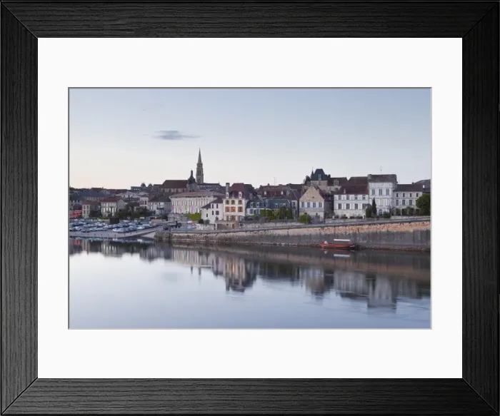Framed Print : The old town of Bergerac across the River Dordogne, Dordogne, France, Europe Framed Print : The old town of Bergerac across the River Dordogne, Dordogne, France, Europe