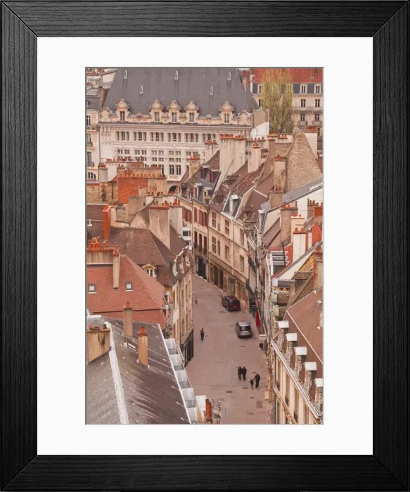 Framed Print : Looking out over the rooftops of Dijon, Burgundy, France, Europe Framed Print : Looking out over the rooftops of Dijon, Burgundy, France, Europe