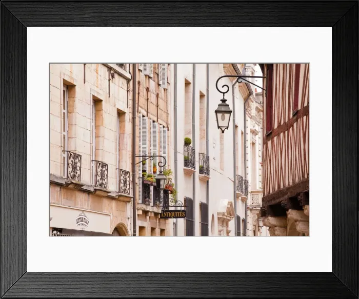Framed Print : Building facades in the old part of the city of Dijon, Burgundy, France, Europe
