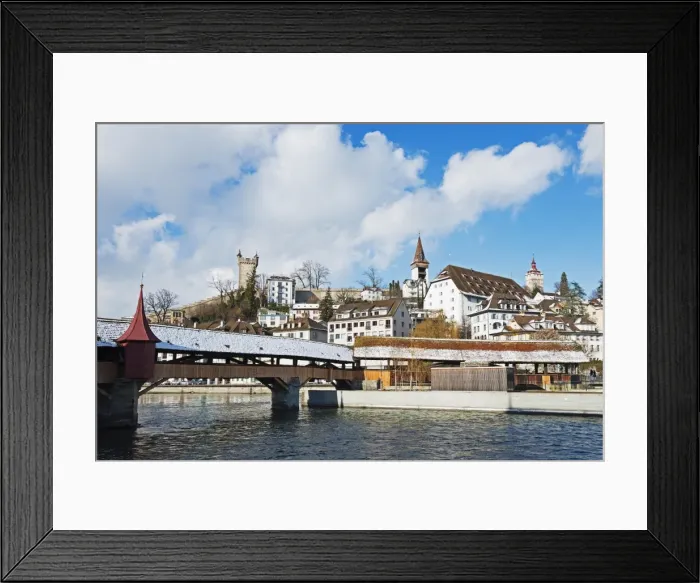 Framed Print : Spreuerbrucke, covered wooden bridge over the River Reuss, Lucerne, Switzerland, Europe Framed Print : Spreuerbrucke, covered wooden bridge over the River Reuss, Lucerne, Switzerland, Europe