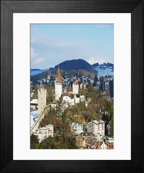 Framed Print : Old city wall, Lucerne, Switzerland, Europe Framed Print : Old city wall, Lucerne, Switzerland, Europe