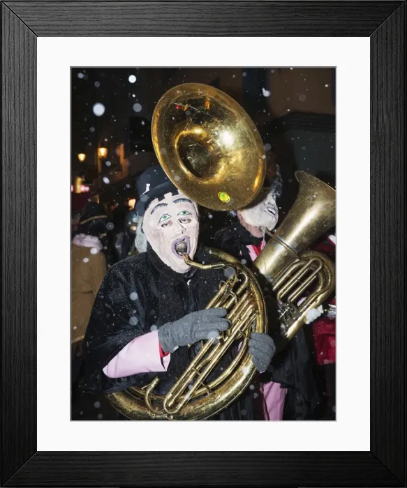 Framed Print : Morgenstraich (morning parade), Fasnact spring carnival, Lucerne, Switzerland, Europe