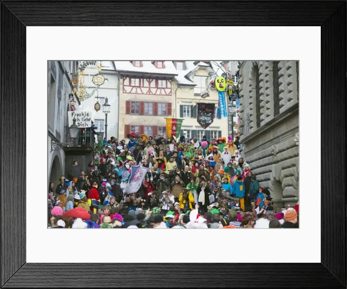 Framed Print : Fasnact spring carnival parade, Lucerne, Switzerland, Europe Framed Print : Fasnact spring carnival parade, Lucerne, Switzerland, Europe