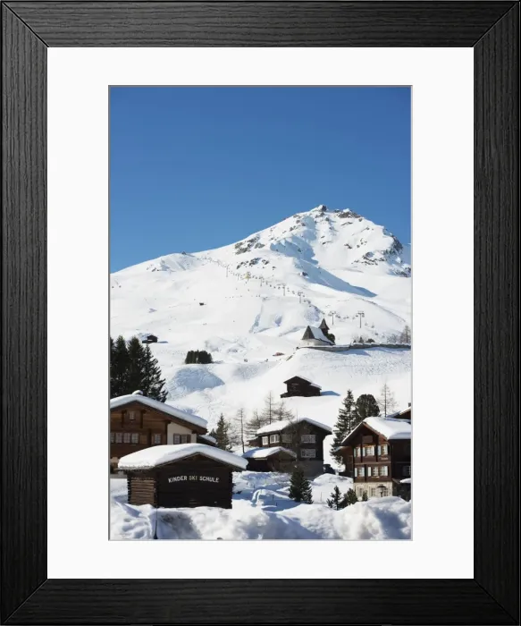 Framed Print : Arosa mountain resort, Graubunden, Swiss Alps, Switzerland, Europe