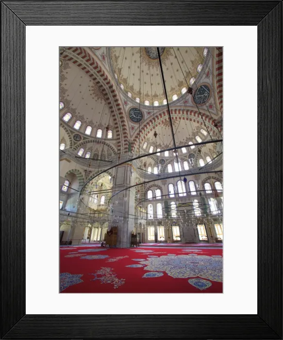 Framed Print : Interior, Fatih Mosque, Istanbul, Turkey, Europe Framed Print : Interior, Fatih Mosque, Istanbul, Turkey, Europe