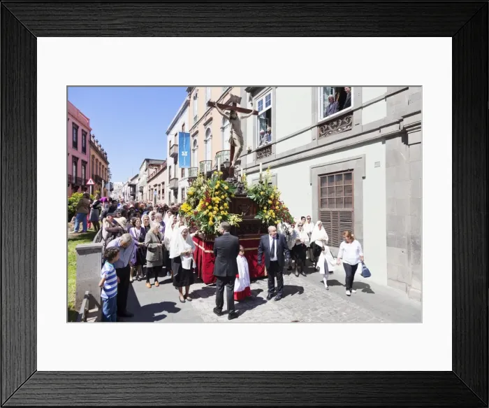 Framed Print : Easter procession in the old town Vegueta, Las Palmas, Gran Canaria, Canary Islands, Spain, Atlantic, Europe Framed Print : Easter procession in the old town Vegueta, Las Palmas, Gran Canaria, Canary Islands, Spain, Atlantic, Europe