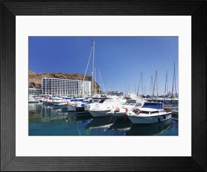 Framed Print : Marina, Puerto Rico, Gran Canaria, Canary Islands, Spain, Atlantic, Europe Framed Print : Marina, Puerto Rico, Gran Canaria, Canary Islands, Spain, Atlantic, Europe